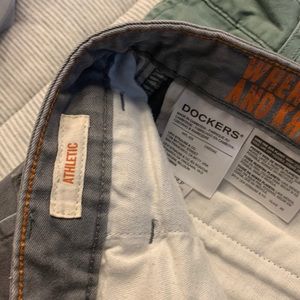Dockers Grey Athletic Khakis